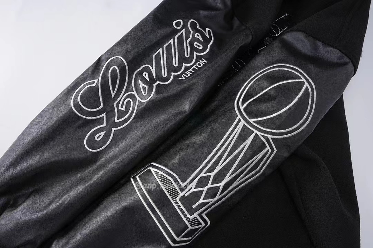 Louis Vuitton X Nba Leather Basketball Jacket Black (9) - www.newkick.vip